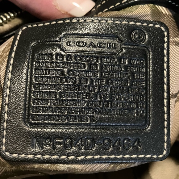 Vintage Coach Black Leather Hobo Shoulder Bag - Picture 7 of 8